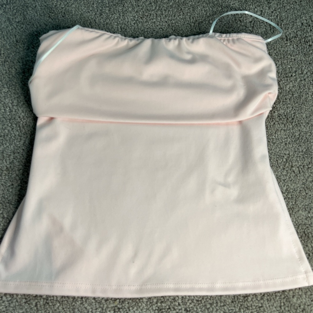 Pink tube top fold over #y2k